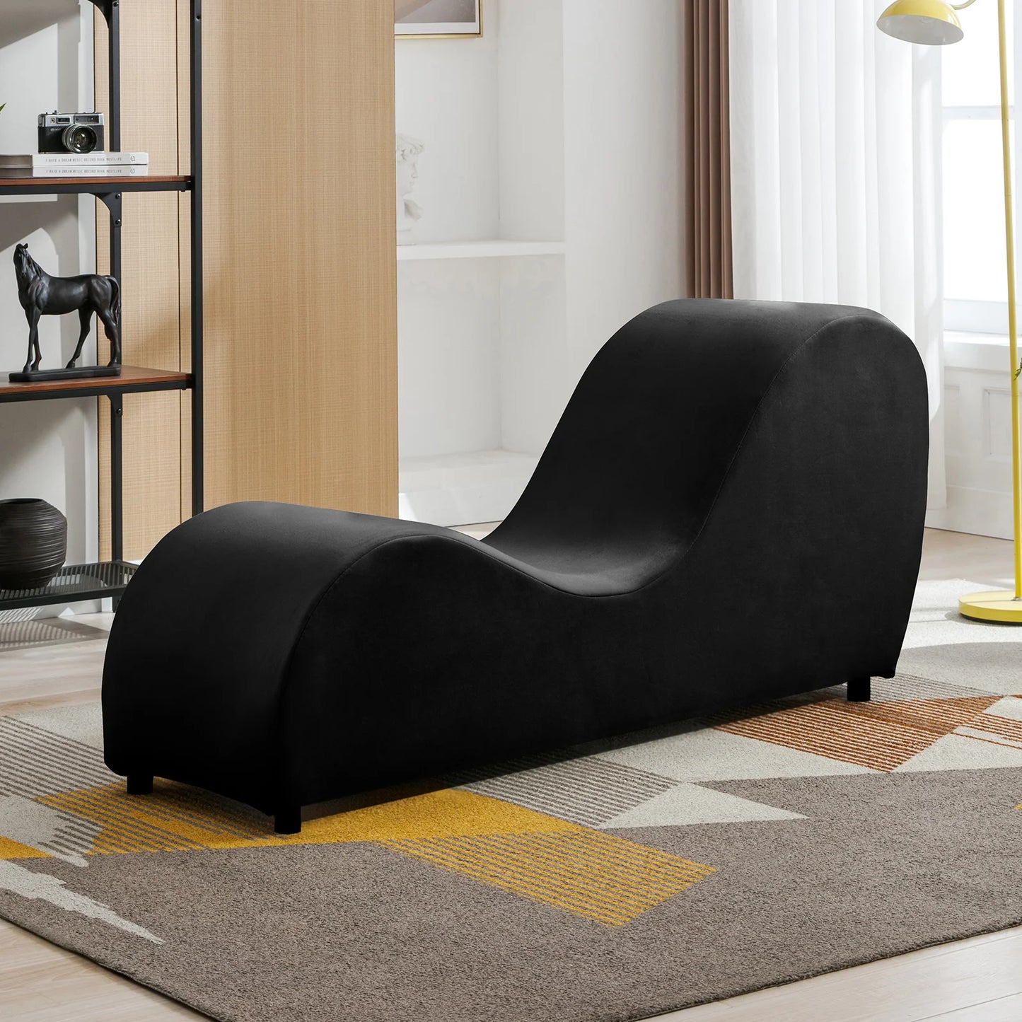 Sleek Curved Chaise Lounge