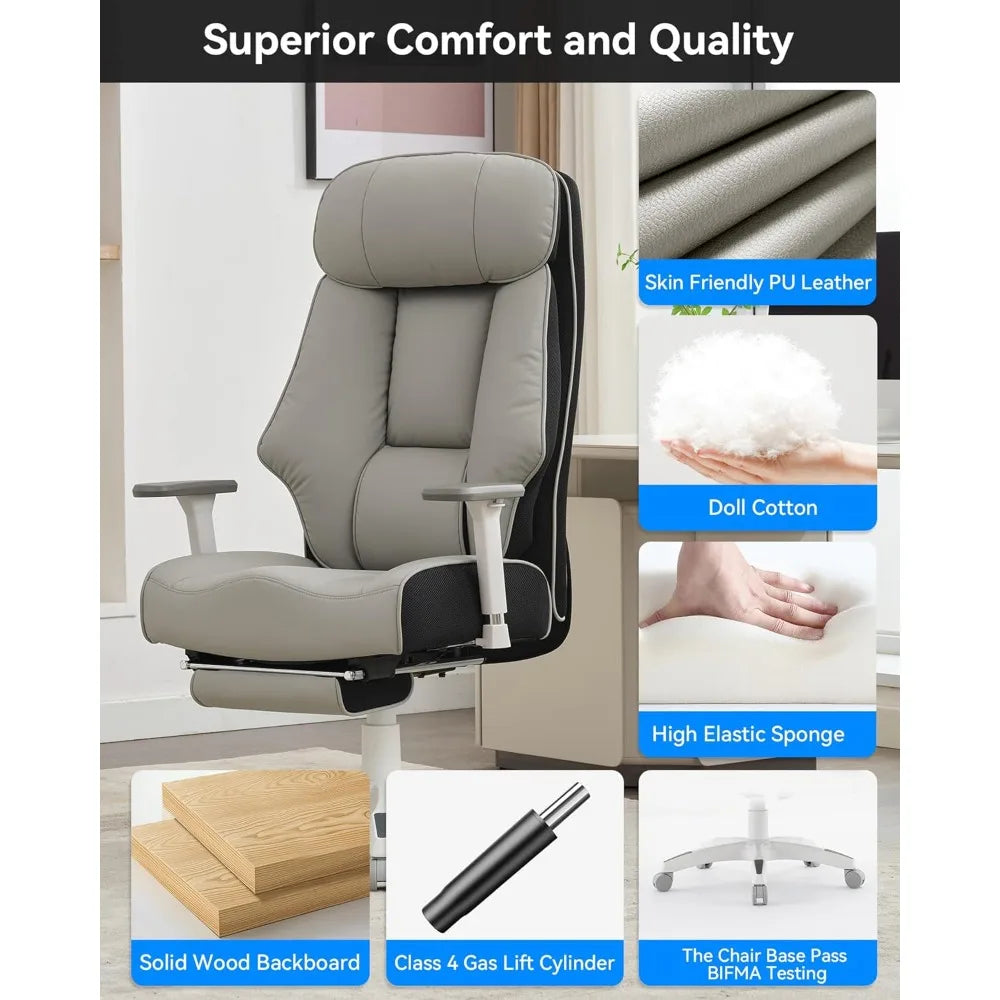 Ergonomic Leather Executive Office Chair