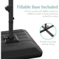 Tier Square Cantilever Patio Umbrella with Solar LED Lights