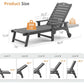 Wood Chaise Lounger with Wheels