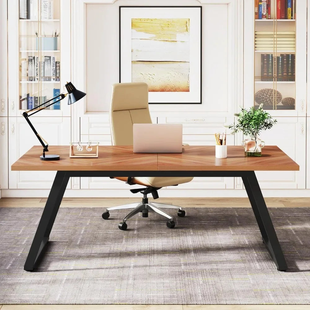 Modern Simple Thickened Frame Executive Desk