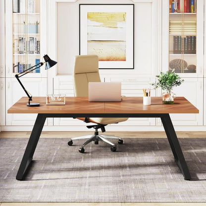 Modern Simple Thickened Frame Executive Desk