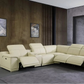 Modern Morocco Italian Leather Sectional Sofa with 3-Power Recliners