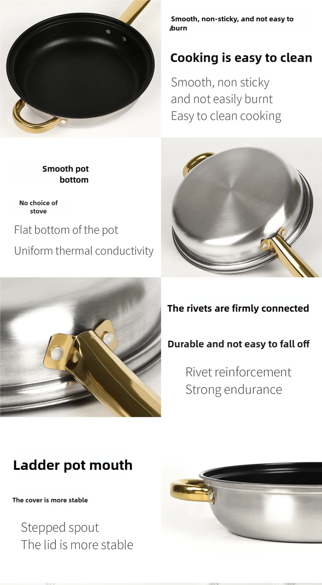 Non-Stick Stainless Steel Cookware Set