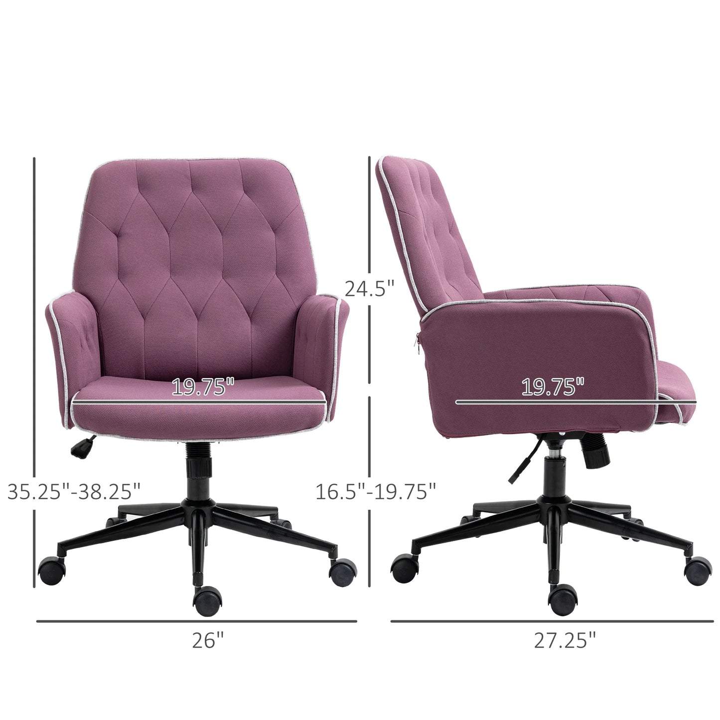 Modern Velvet Swivel Office Chair