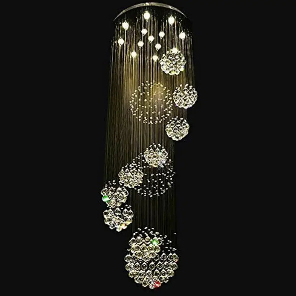 Spiral Solar System Crystal Chandelier