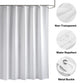 Heavy Duty Solid Shower Curtain with Hooks