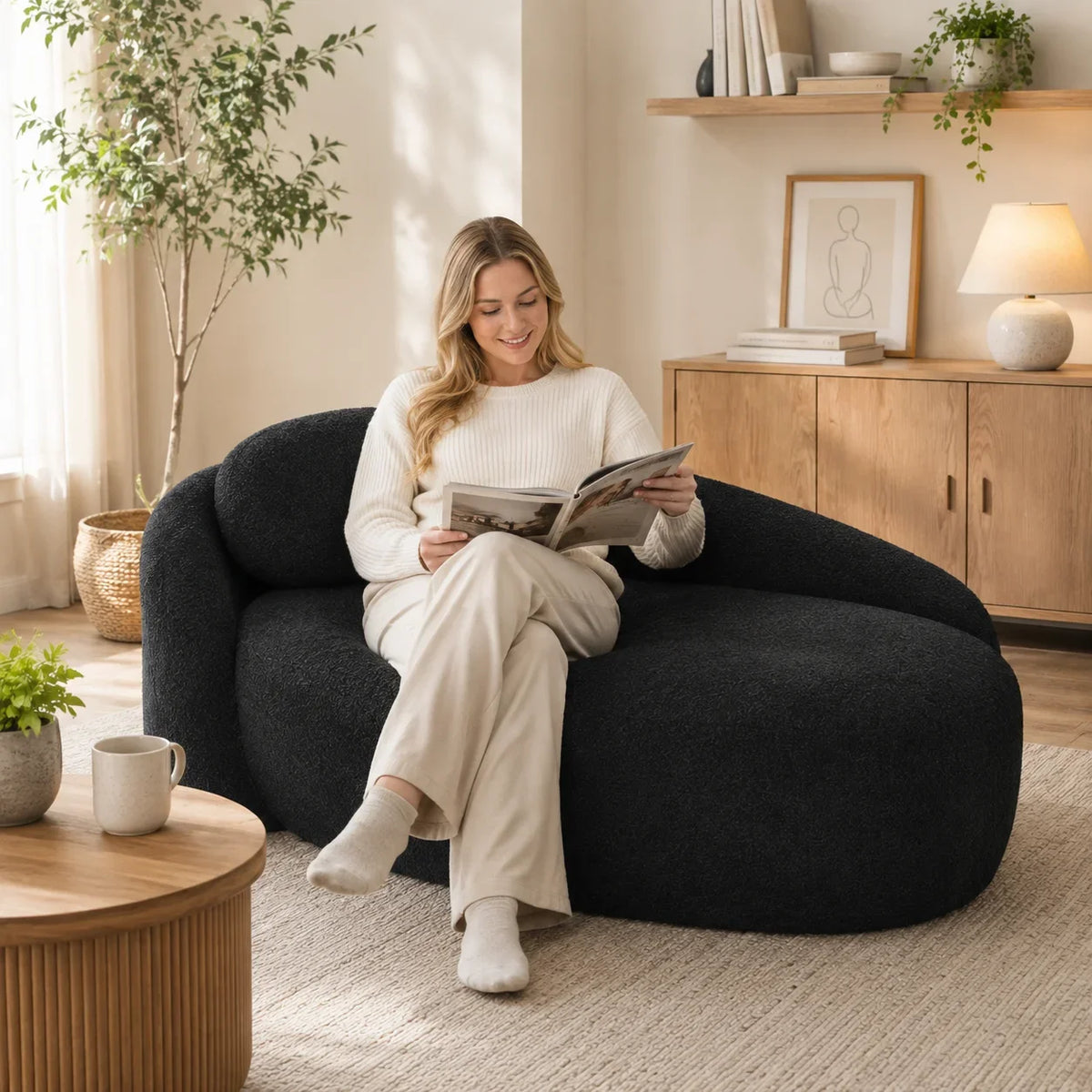 Modern Bouclé Cloud Lounge Chair