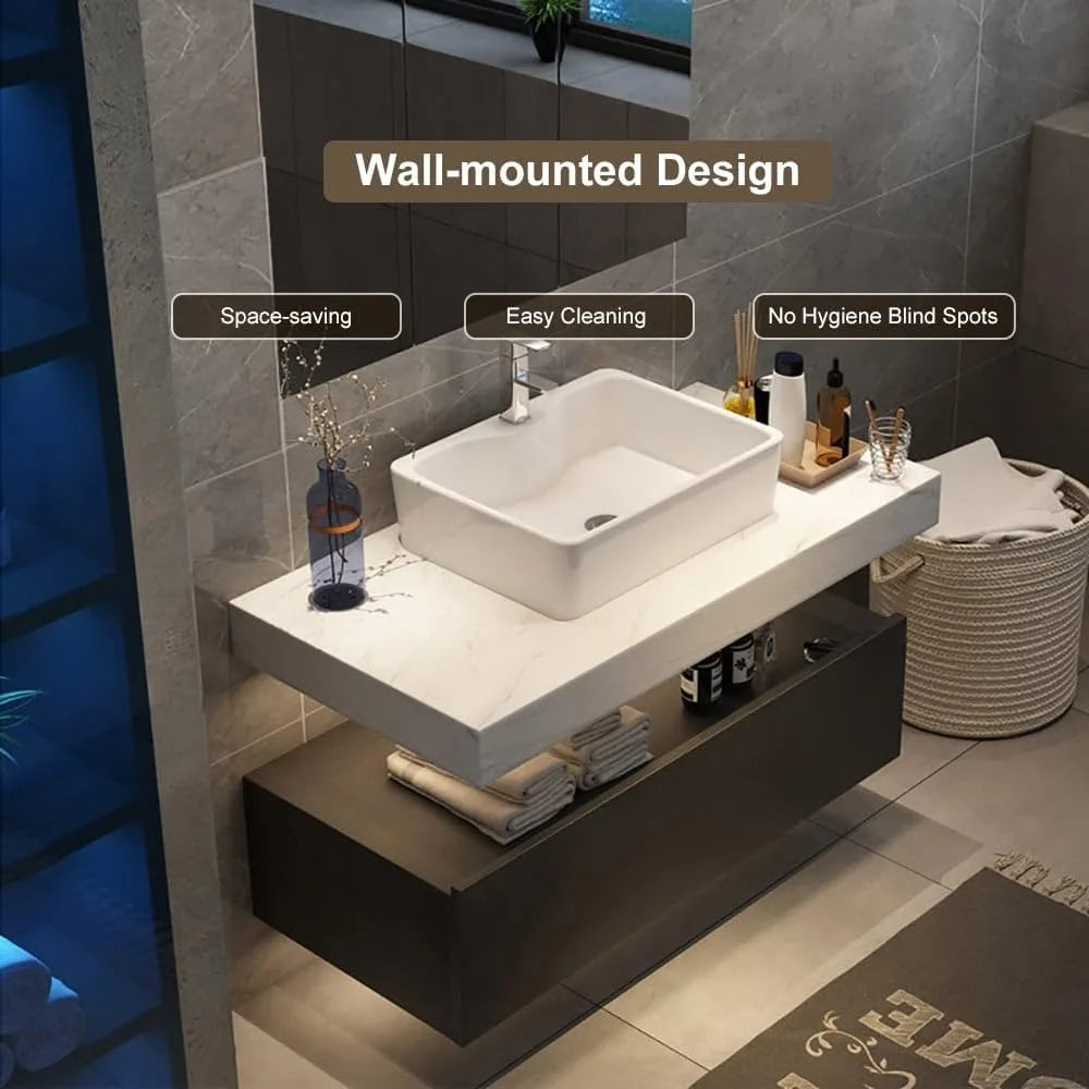 Modern 35'' Floating Bathroom Vanity with Sink