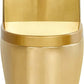 Contemporary Luxury Gold Compact One-Piece Toilet