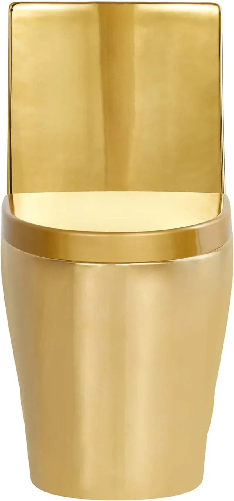 Contemporary Luxury Gold Compact One-Piece Toilet