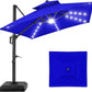 Tier Square Cantilever Patio Umbrella with Solar LED Lights