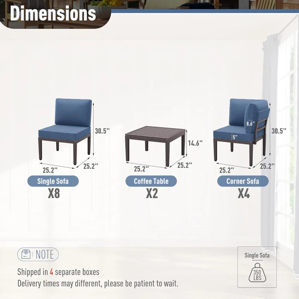 Modern Metal Outdoor Conversation Set