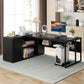 Modern Constructed  L-Shaped Executive Desk