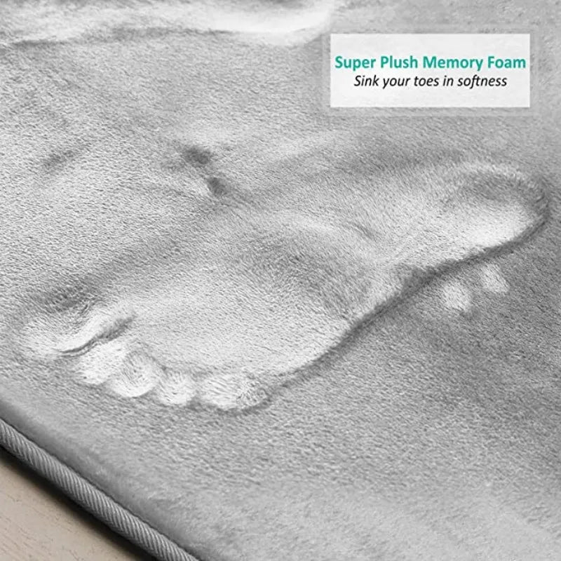 Non-Slip Velvet Bath Mat Set