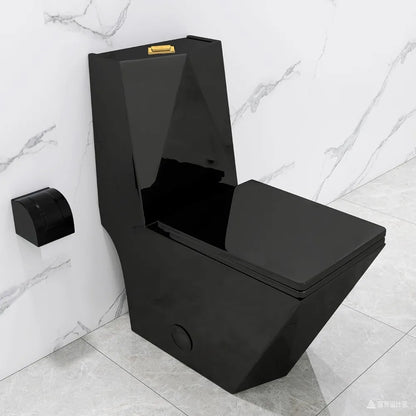 Modern Square Diamond Design Compact One Piece Toilet