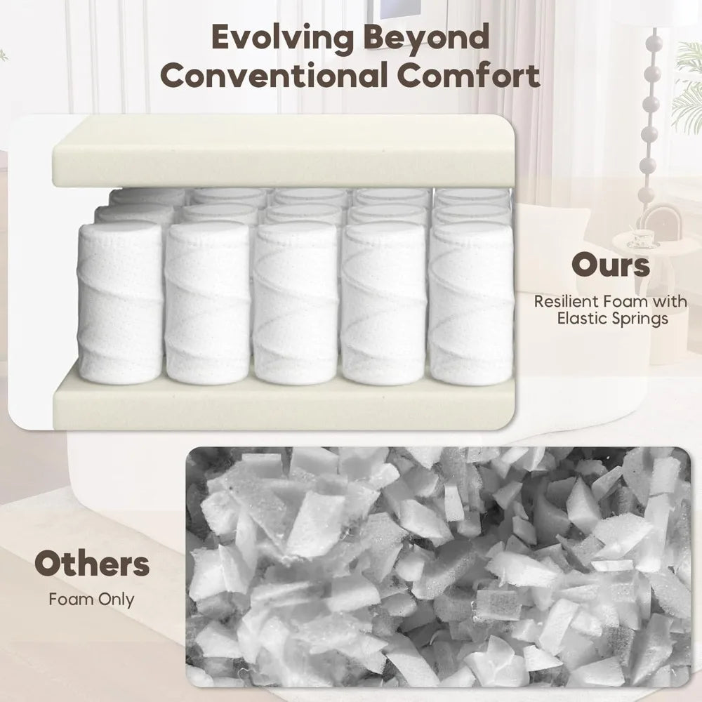 Modern Chenille Sofa with Pillow