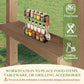 Wooden Grill Gazebo with Sloping Metal Roof