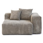 Modern Corduroy Fabric Sectional Couch with Pillow