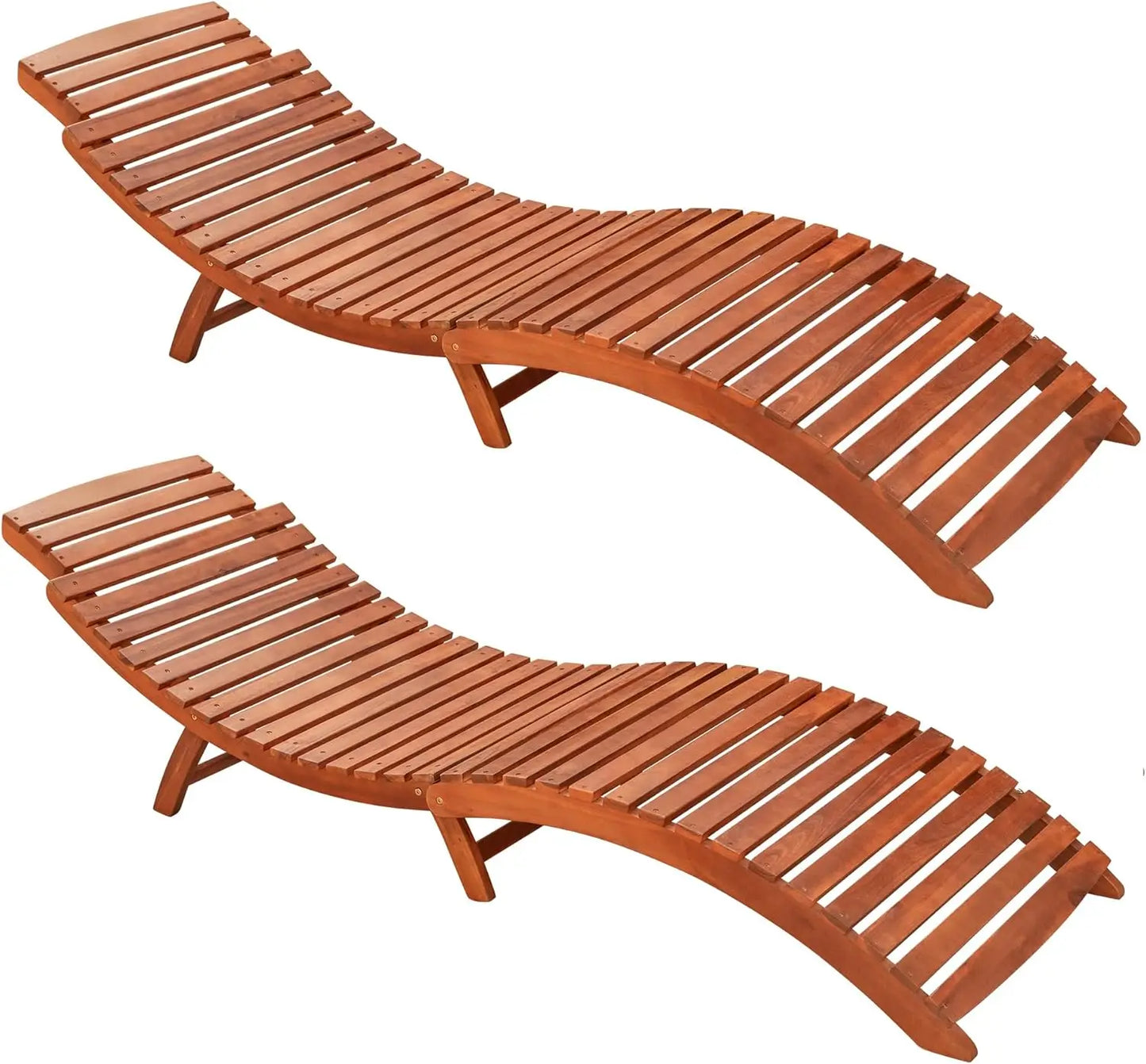 Acacia Wood Chaise Lounge