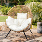 Wicker Egg Chair with Cushions