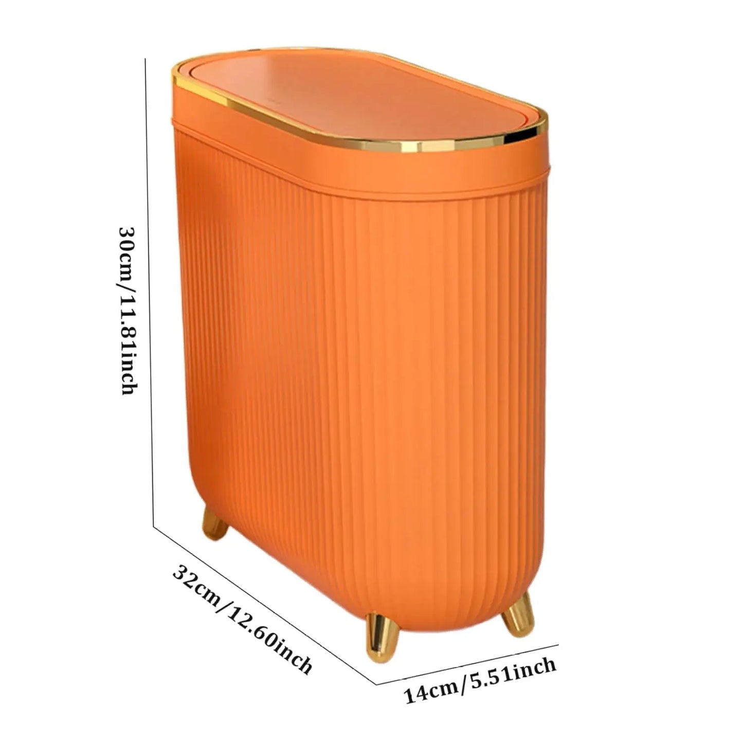 Modern Sleek Minimalist Waste Bin with Lid