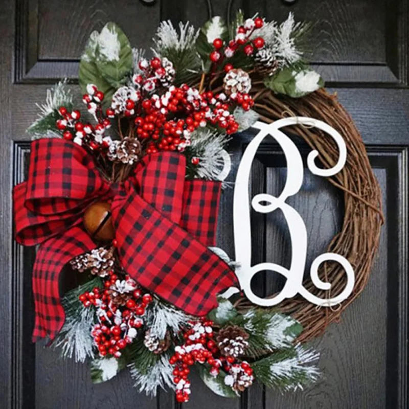 Modern Christmas Holiday Wreath
