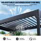 Grill Waterproof Pergola with Adjustable Louvered Roof