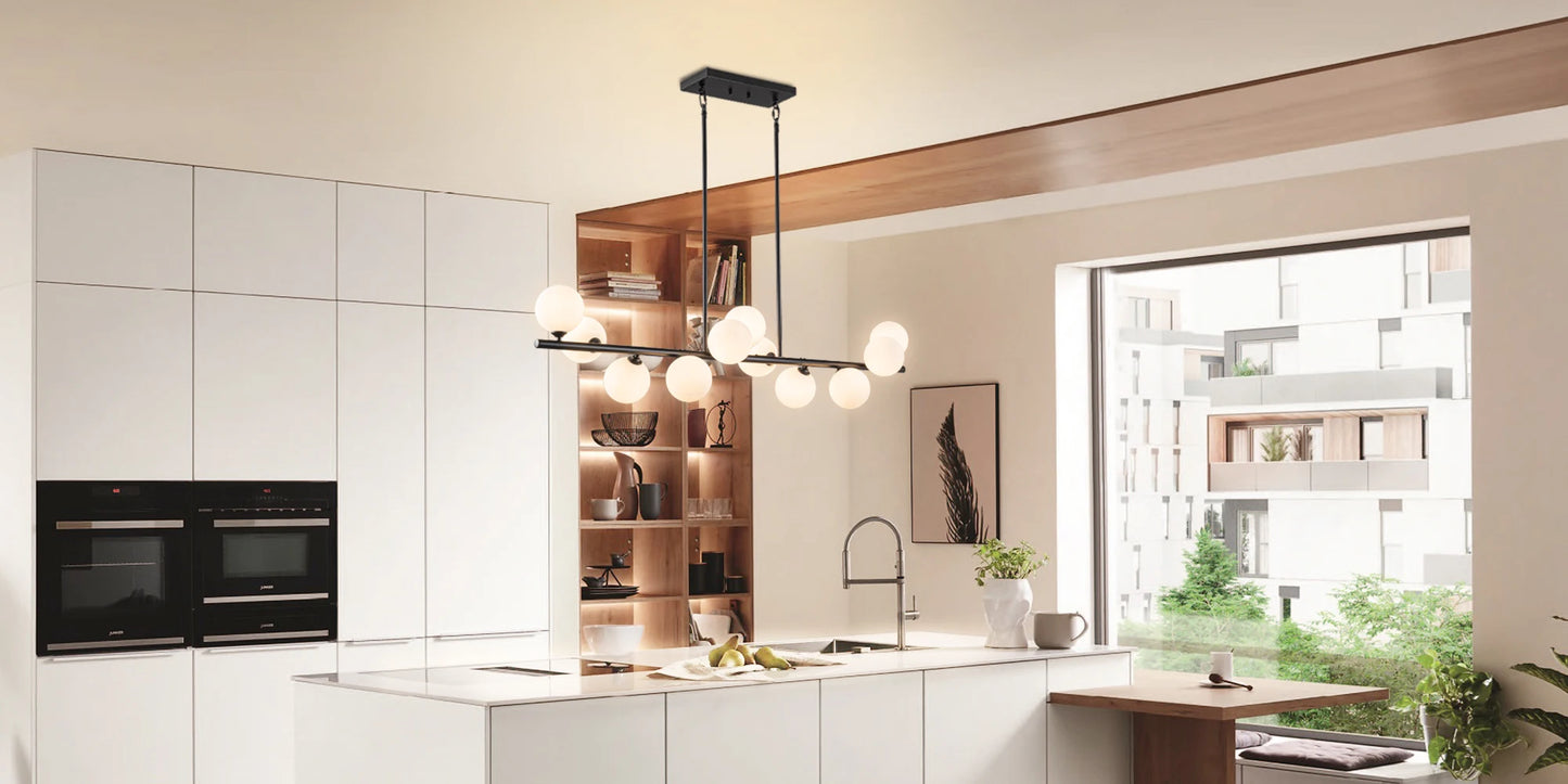 Modern Linear Bubble Chandelier
