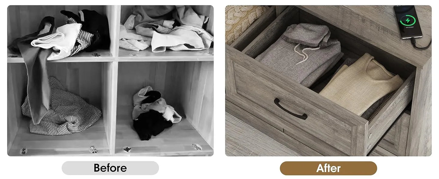 Fameill Dresser with Charging Station