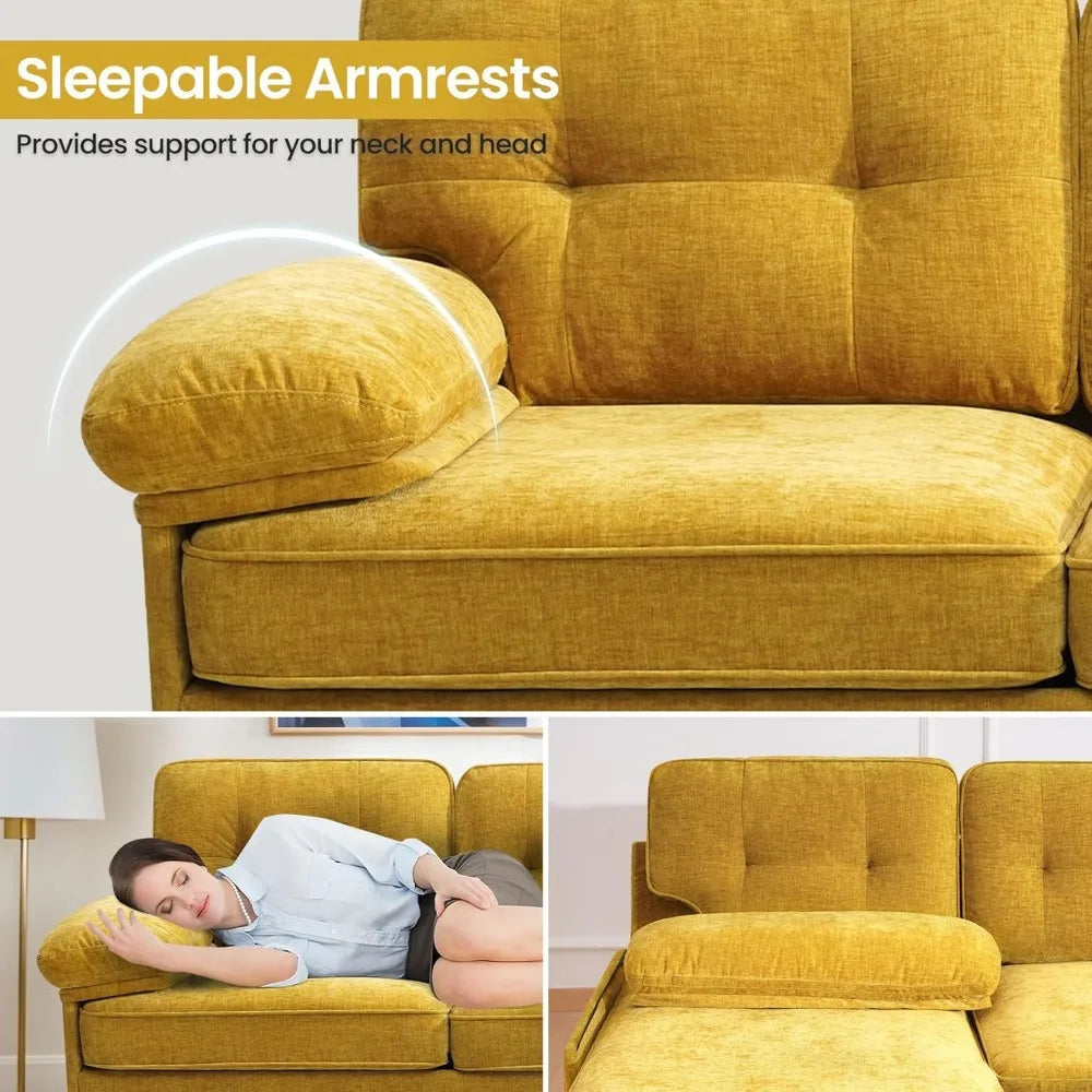 Modern Chenille Sectional Sofa