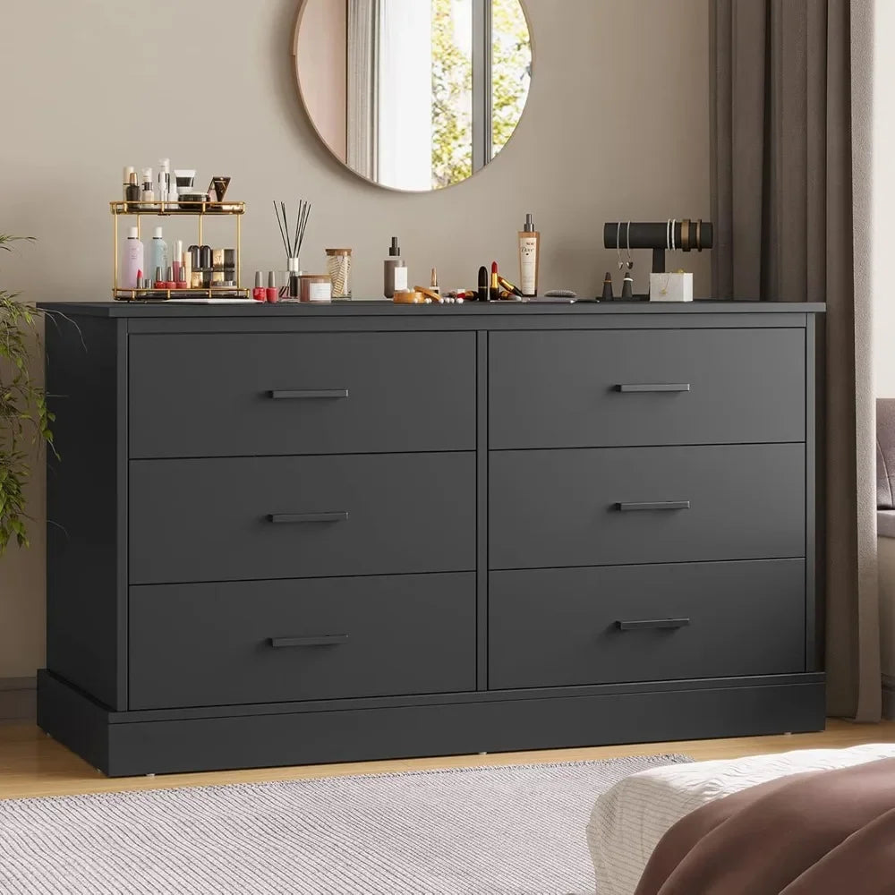 Modern Wood Chest Double Dresser