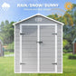 Resin Storage Shed with Floor, Window, and Double Lockable Doors