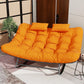 Oversized Loveseat Rocking Papasan Chair with Cushions