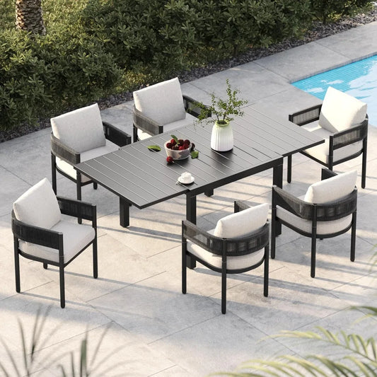 Extendable Desktop Patio Dining Set