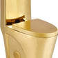 Contemporary Luxury Gold Compact One-Piece Toilet