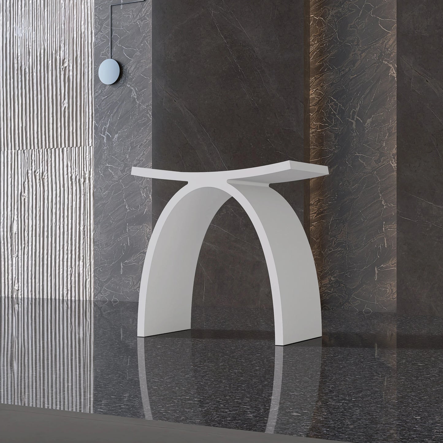 Minimalist Arched Shower Stool