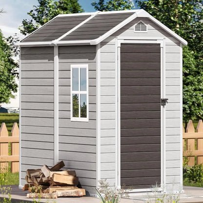 Resin Outdoor Storage Shed with Floors and Window