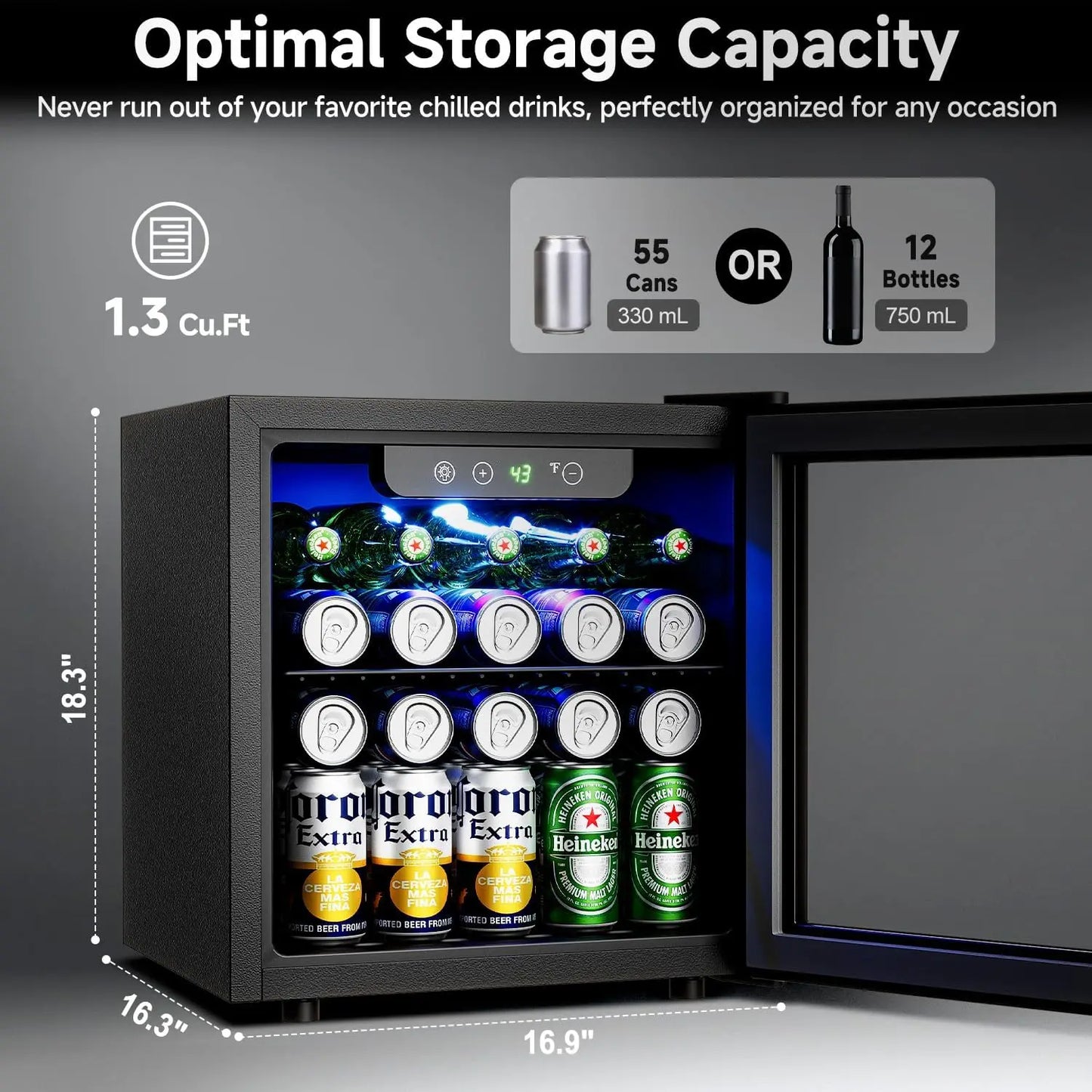 Mini Undercounter Beverage Fridge