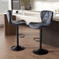 Modern Ergonomic Design Leather Swivel Bar Stools Set