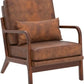Modern Mid-Century Accent Chair with Pillow