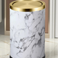 Leather / Marble Waste Bin with Lid