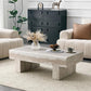 Architectural Block Base Coffee Table