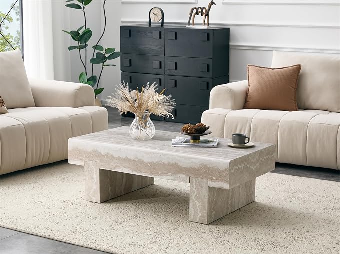 Architectural Block Base Coffee Table