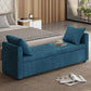 Modern Upholstered Storage Bench with Pillows