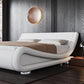 Modern Sleigh Upholstered Platform Bed