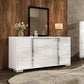 Modern High Gloss Dresser with Chrome Mirror Handles