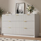 Minimalist Wood Dresser with Fluted Drawers