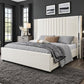 Modern Channel Tufted Velvet Bed