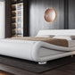 Modern Sleigh Upholstered Platform Bed